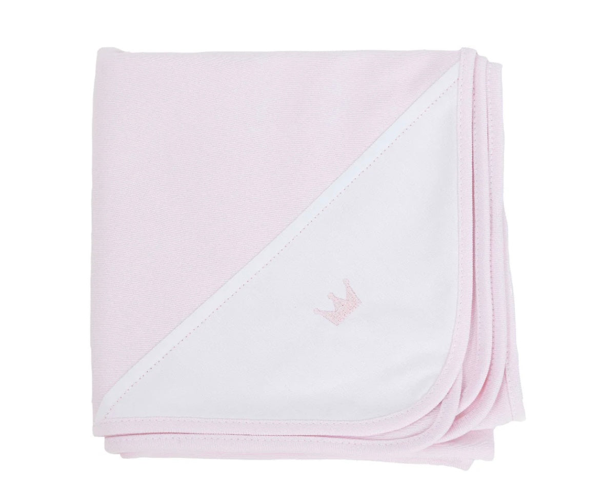 Baby Gi SS25 little royals pink interlock blanket