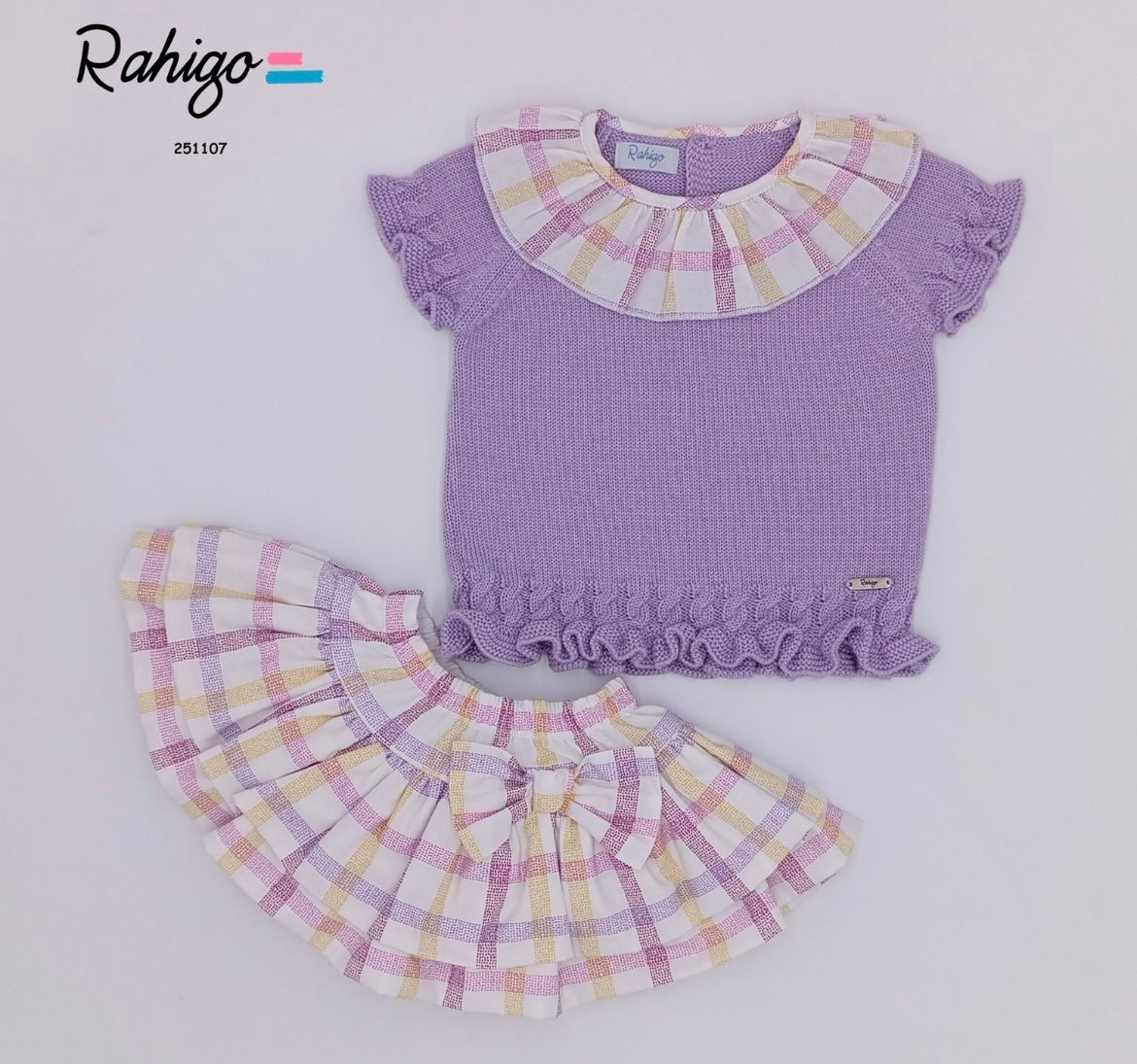 Rahigo SS25 lilac check jam pant set