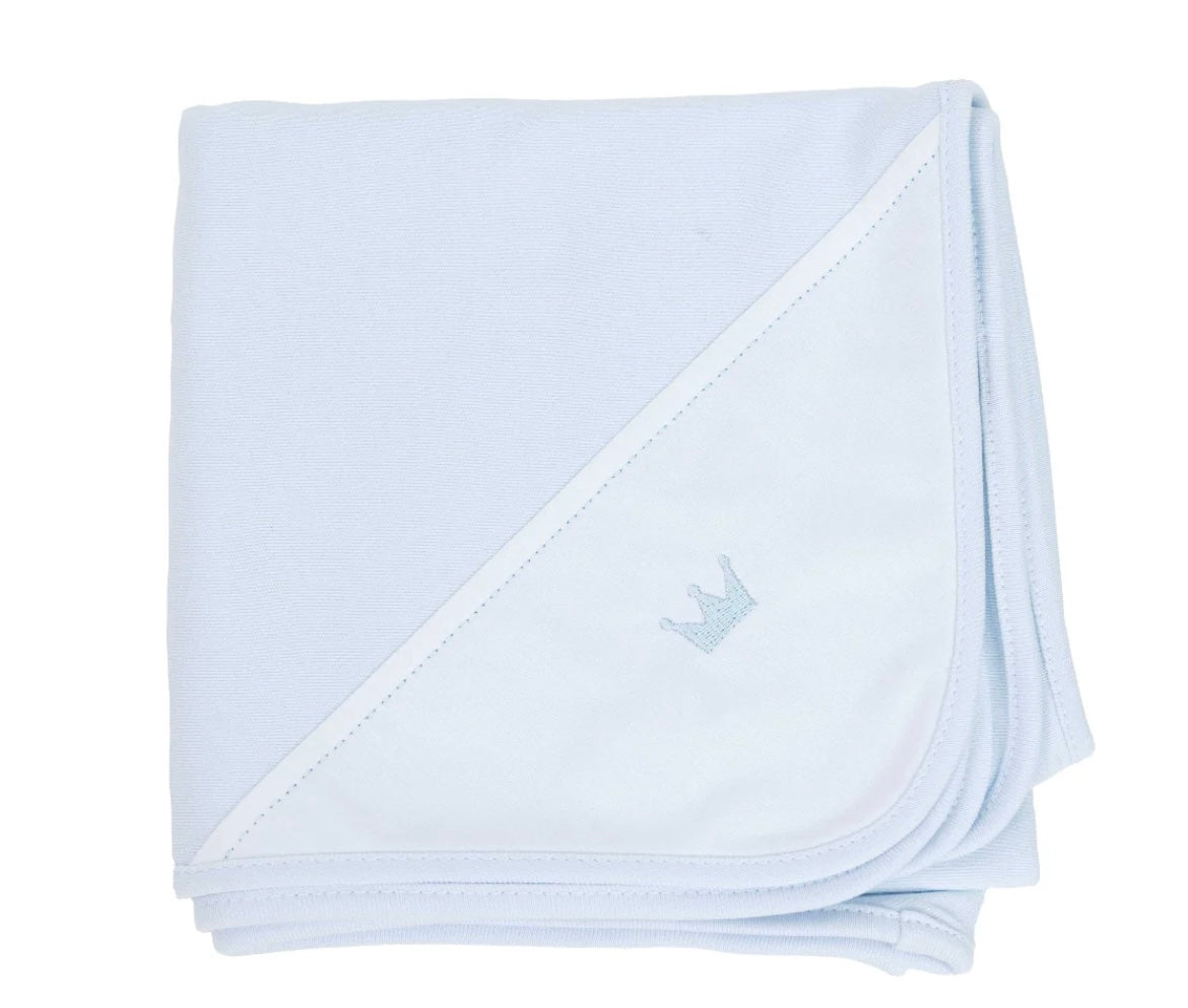 Baby Gi little royals blue interlock blanket