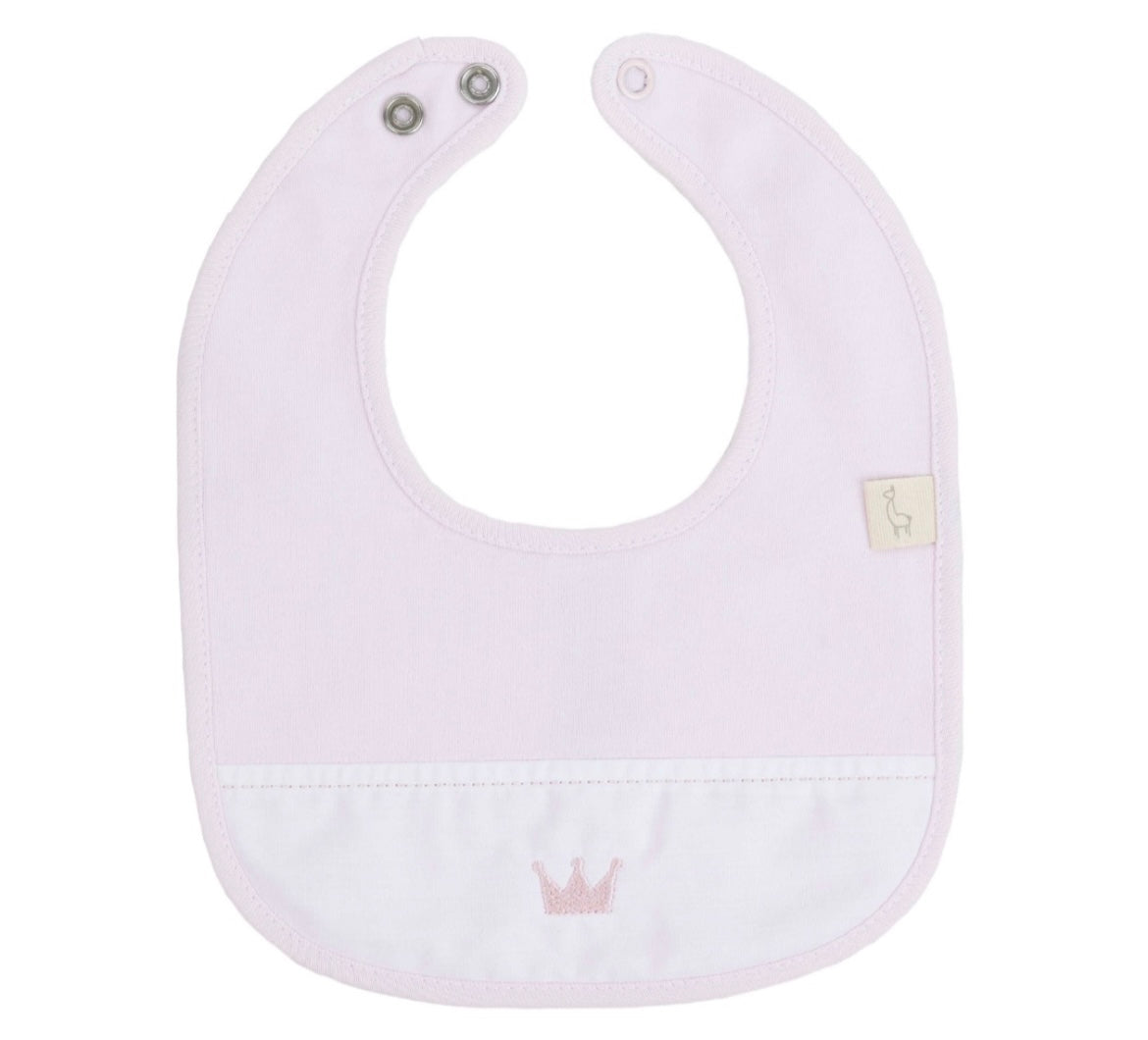Baby Gi SS25 little royals pink bib