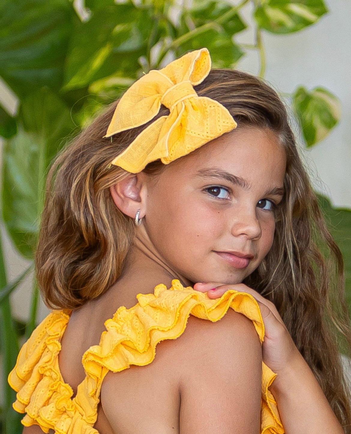 Babine SS25 hair bow in mango
