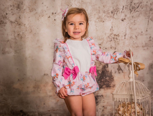 Babine gingerbread print playsuit