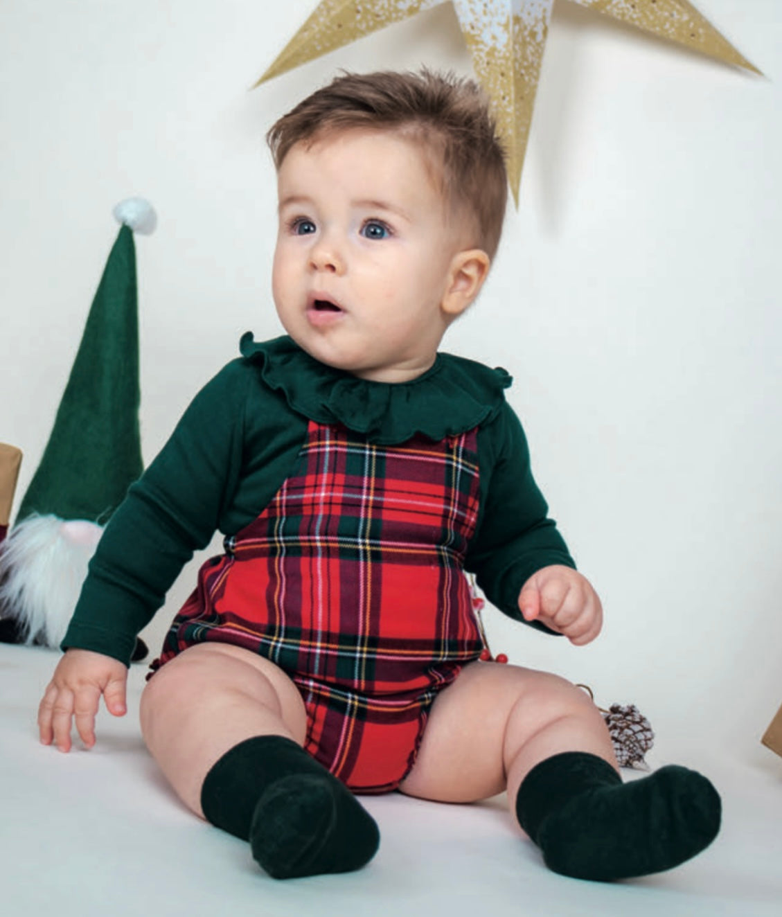 Calamaro tartan romper set