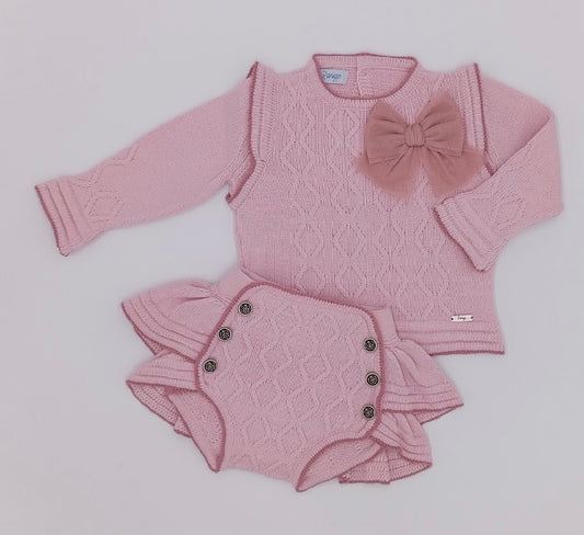 Rahigo AW25 dusky pink/pink jumper and skort set