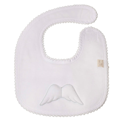 Baby Gi angel wings bib in white