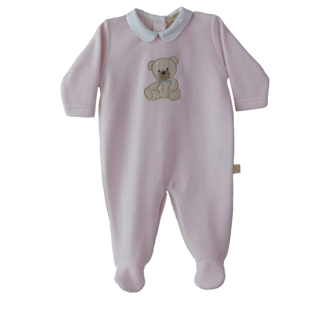Baby Gi SS25 cotton pink sweet Teddy babygrow