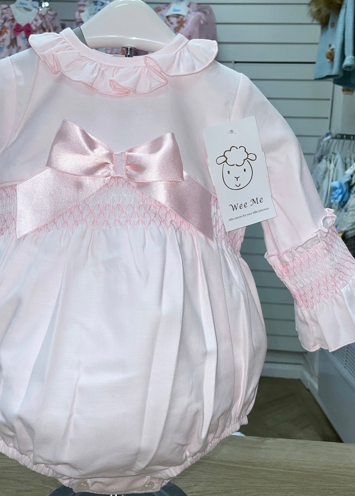 Wee me girls frilly sleeve romper