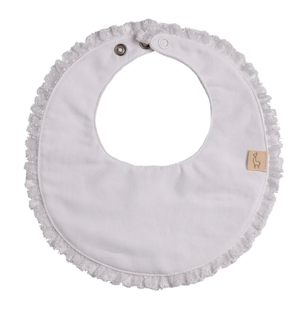 Baby Gi white lace bib