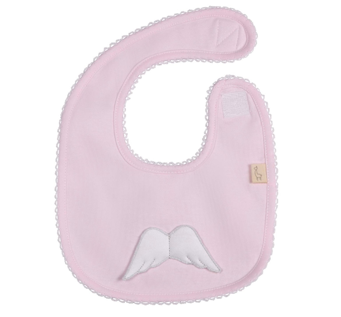 Baby Gi Angel Wings bib in pink