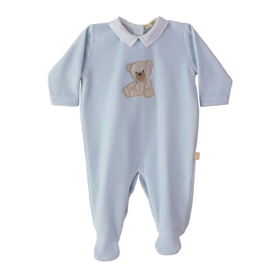 Baby Gi Teddy velour babygrow