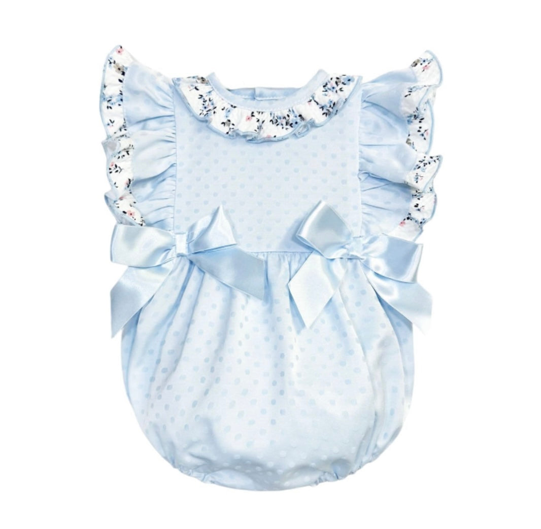 Wee me baby girl frilly shoulder romper