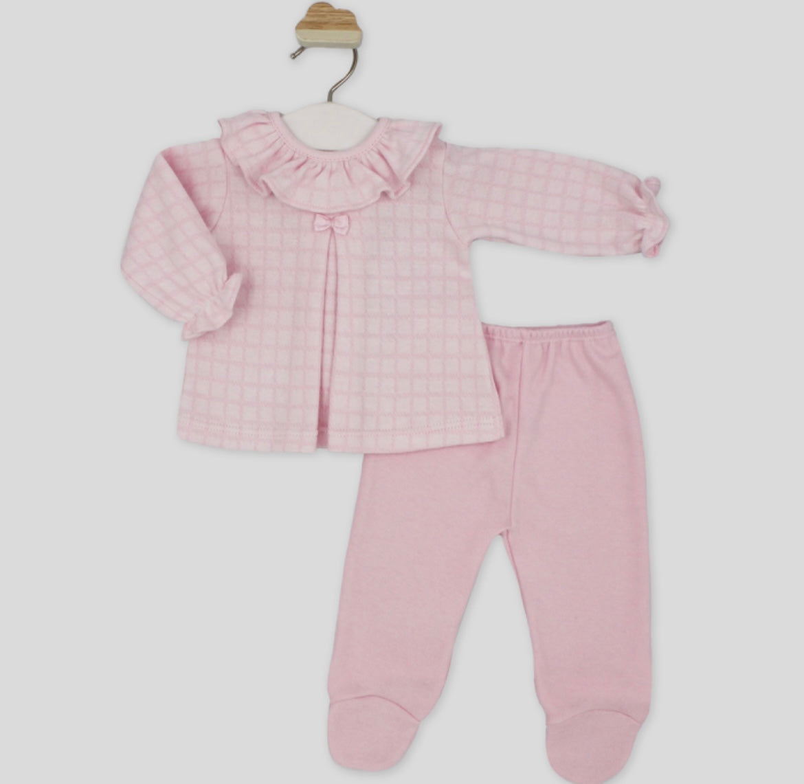 Rapife Baby girl two piece with feet Babygrow style