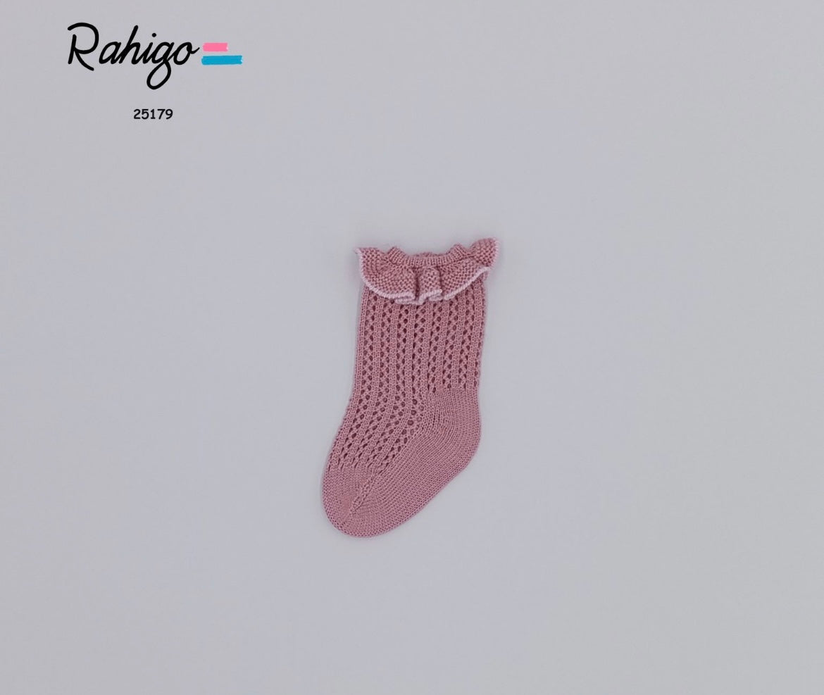 Rahigo ss25 girls socks “dusky pink”