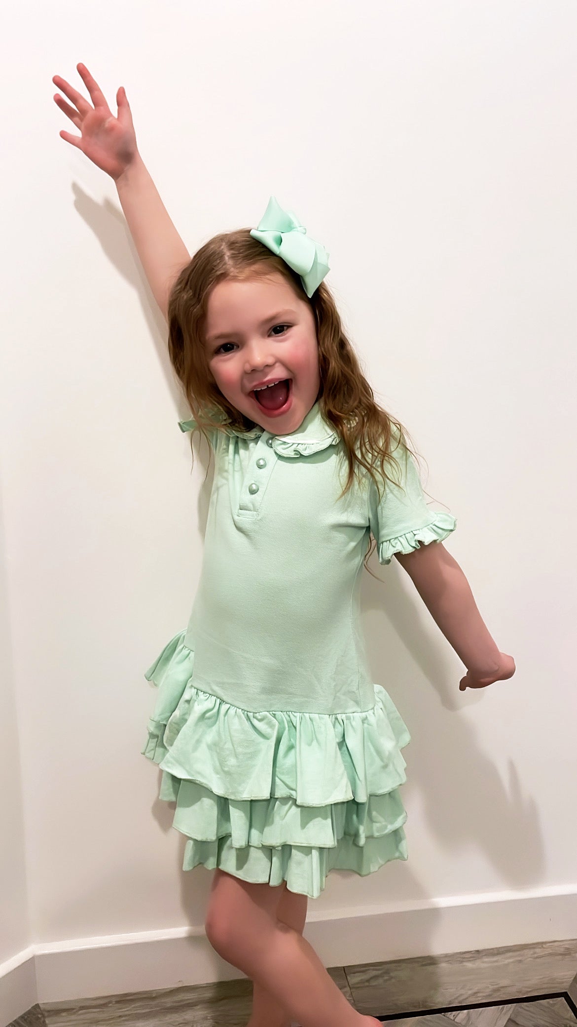 Harris kids girls mint dress