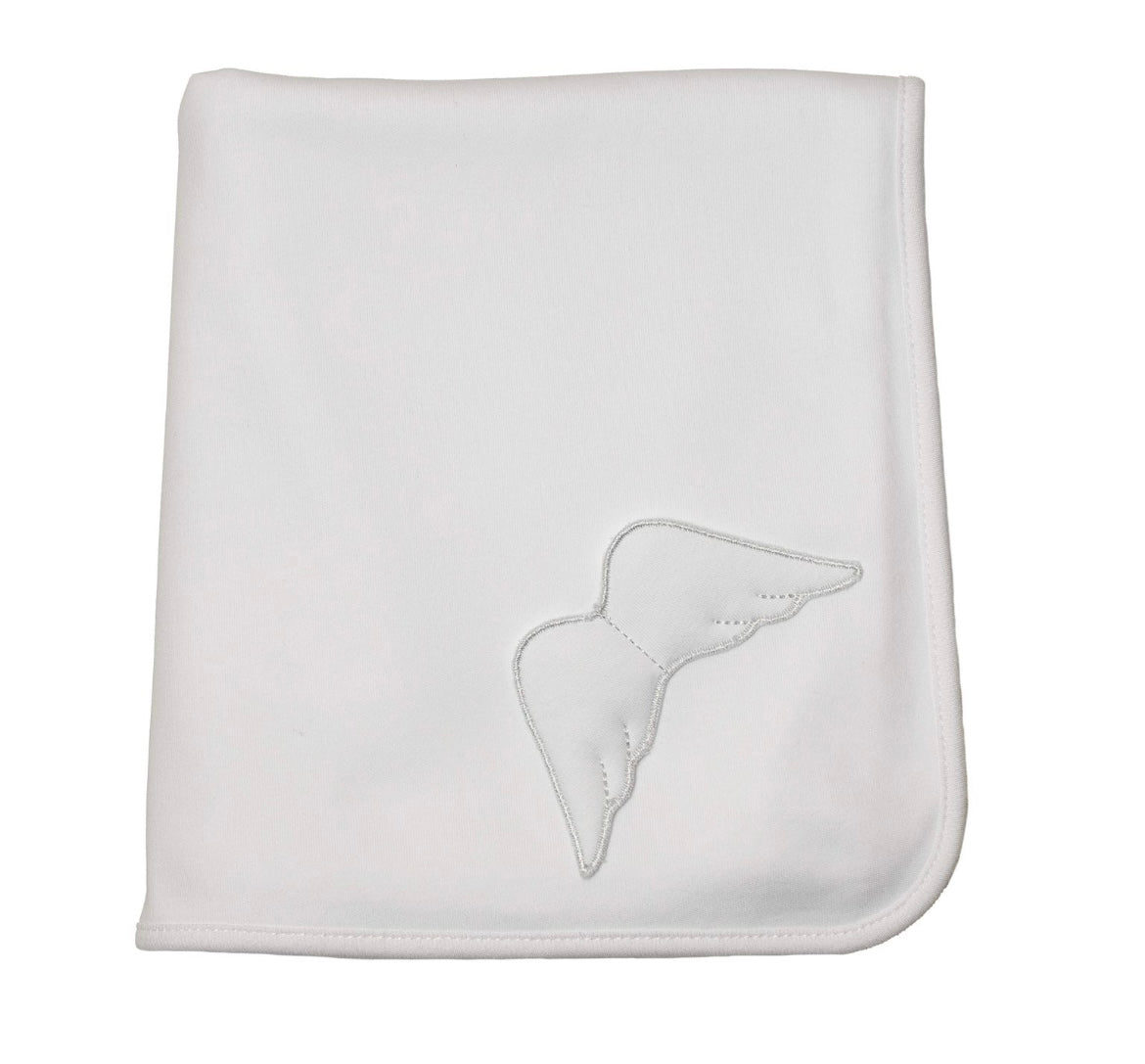 White Angel Wing Baby Gi blanket