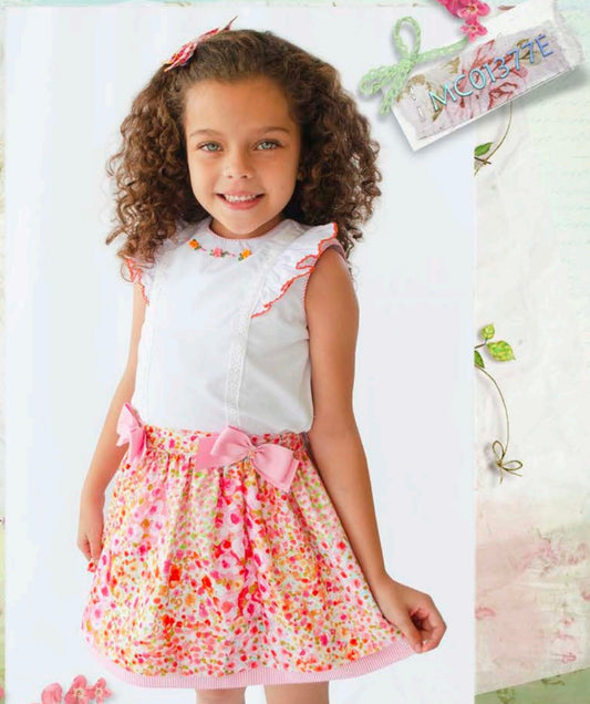 Girls Pretty originals floral skirt set