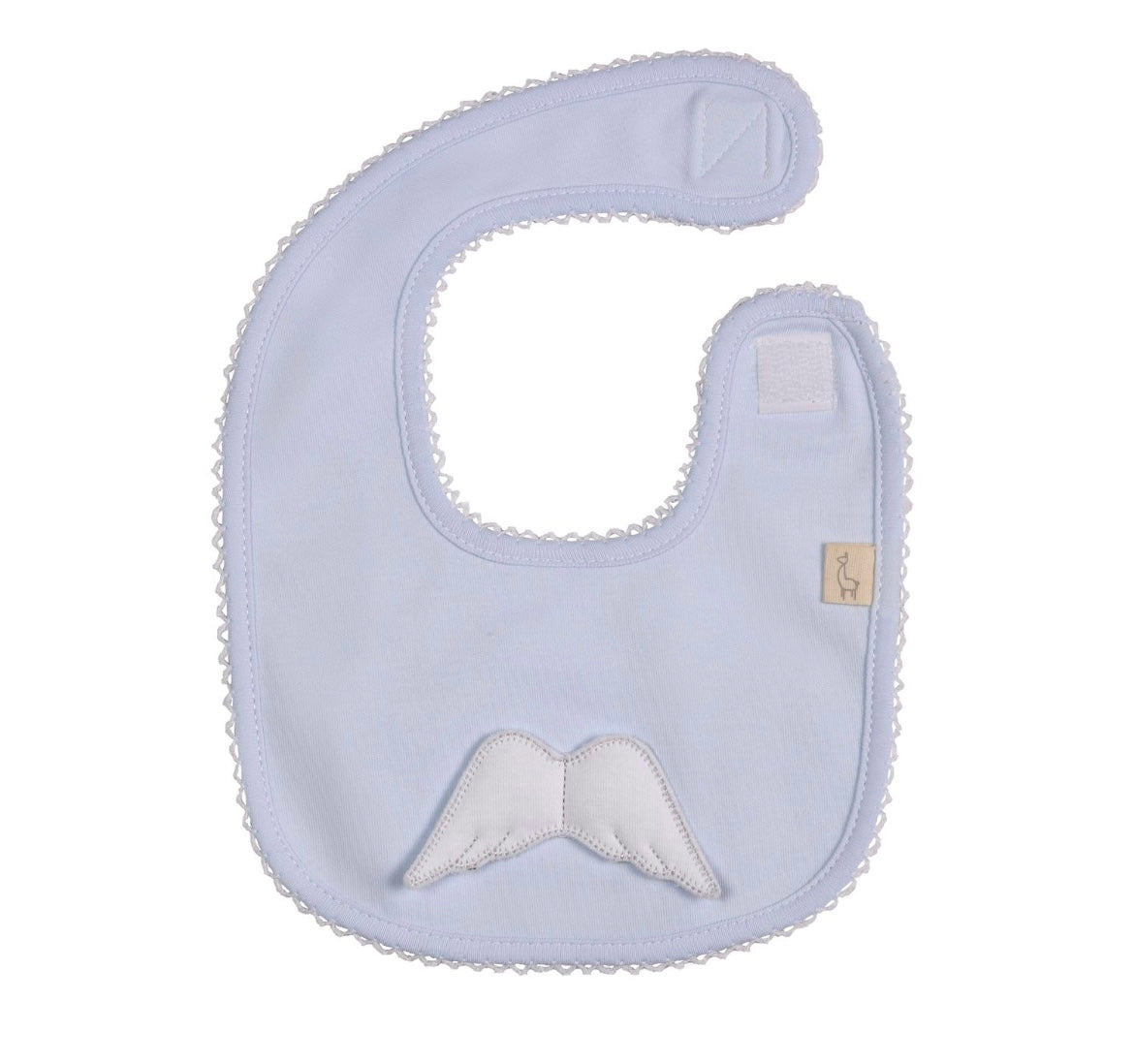 Baby Gi Angel Wings bib in blue