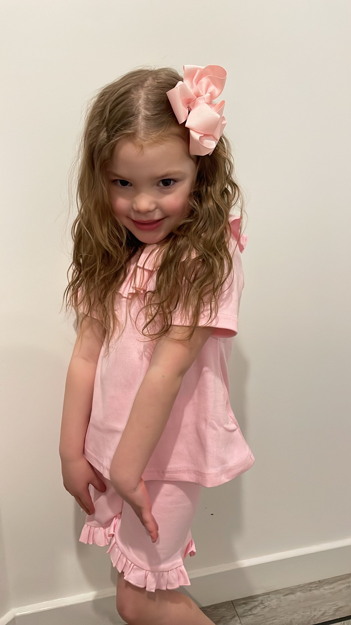 Harris kids shirt set billie pink