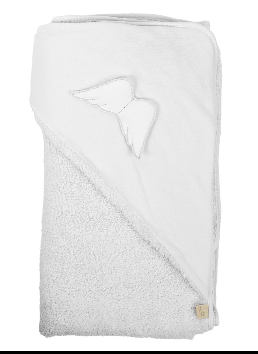 Baby Gi white angel wings towel