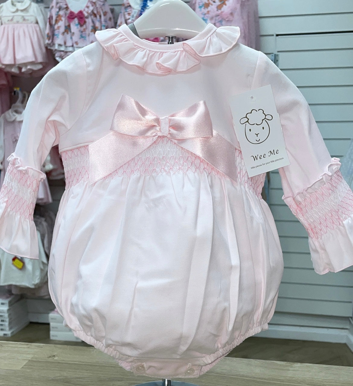 Wee me girls frilly sleeve romper