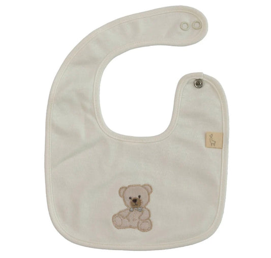 Baby Gi Teddy bib in Ivory