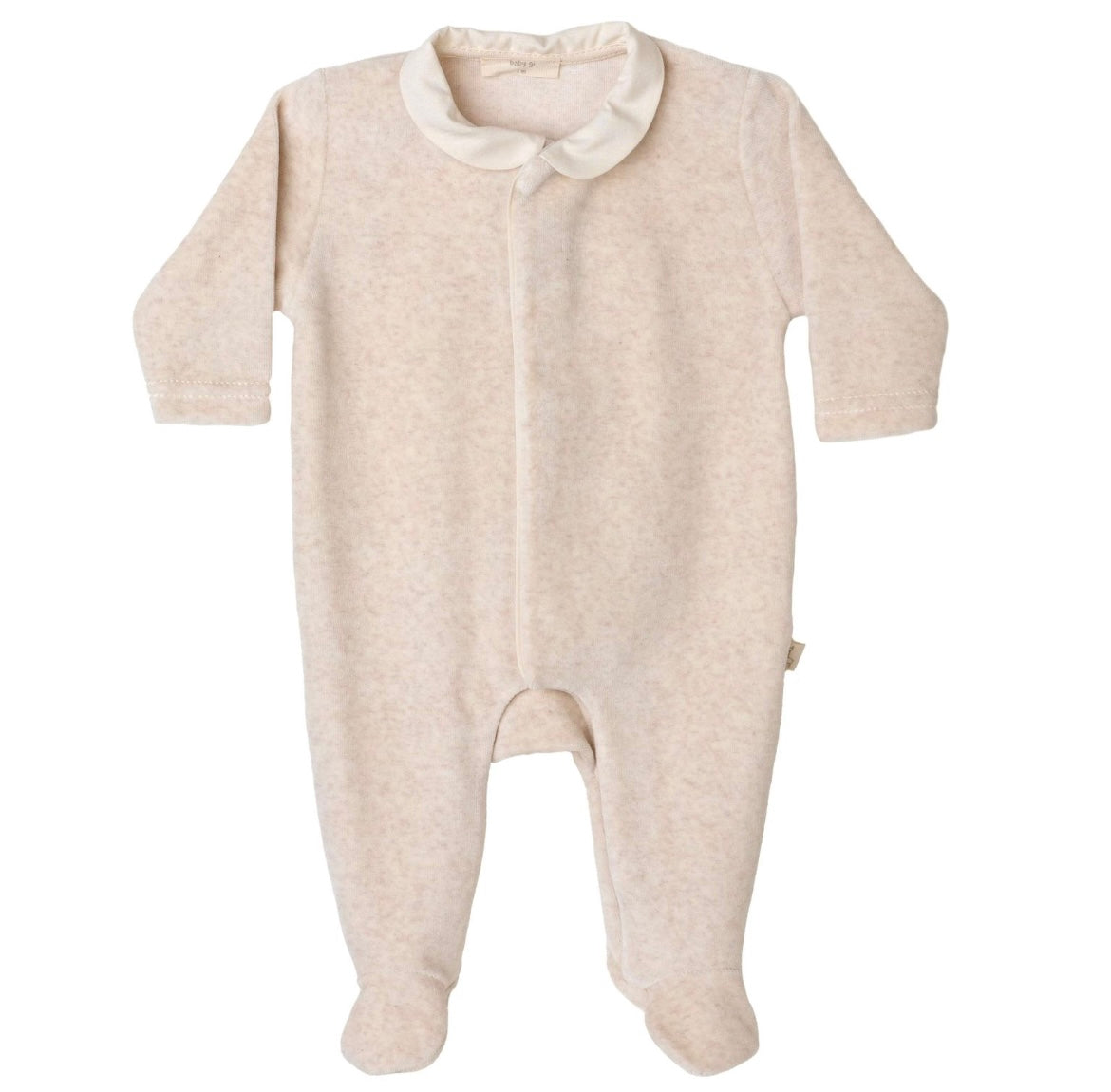 Baby Gi velour angel wings babygrow in beige/camel