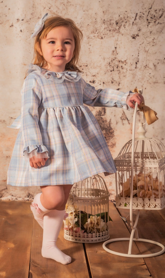 Girls Babine blue shimmer dress