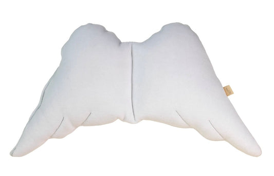 Angel wings pillow in white