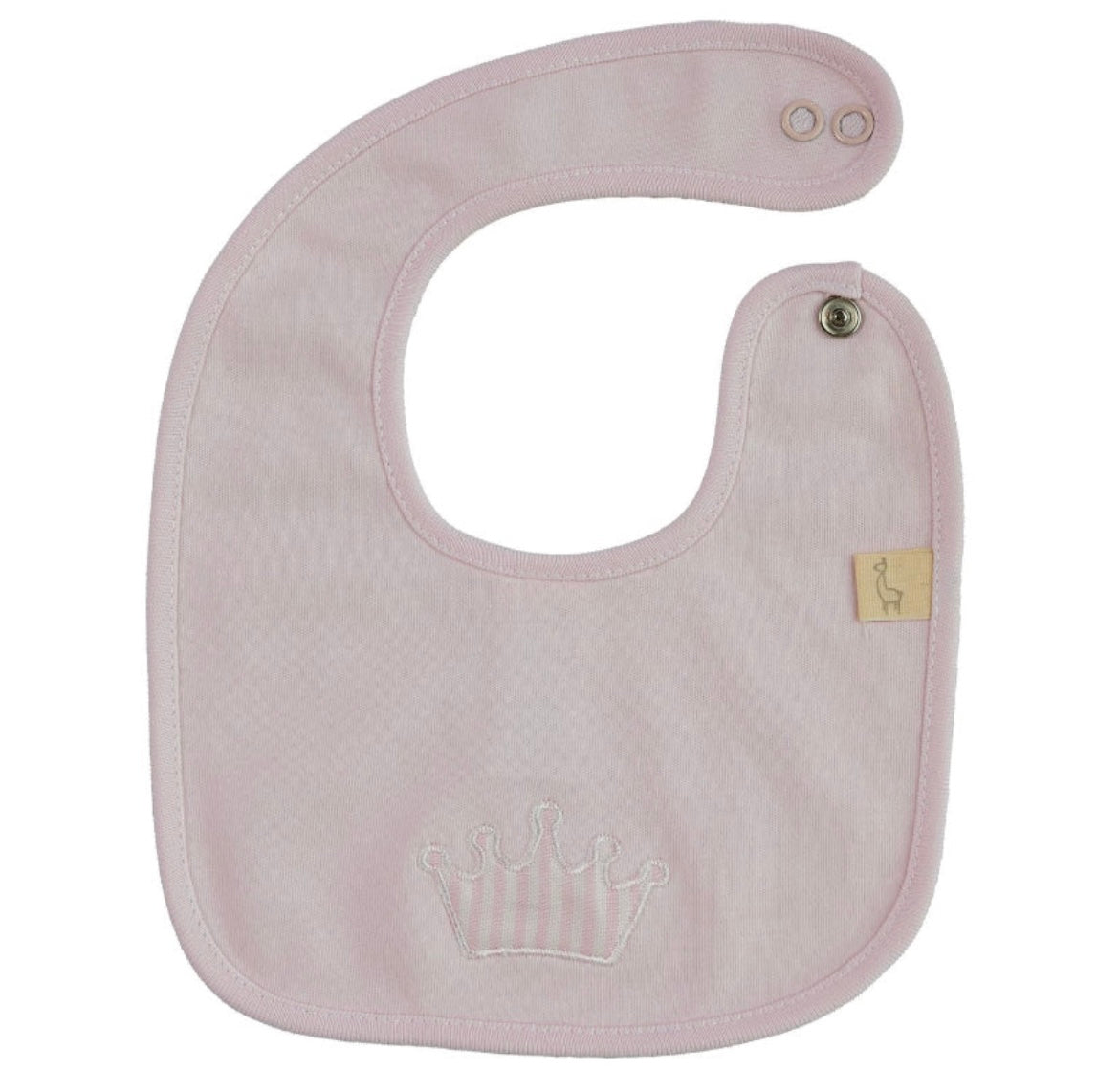 Baby Gi pink crown bib