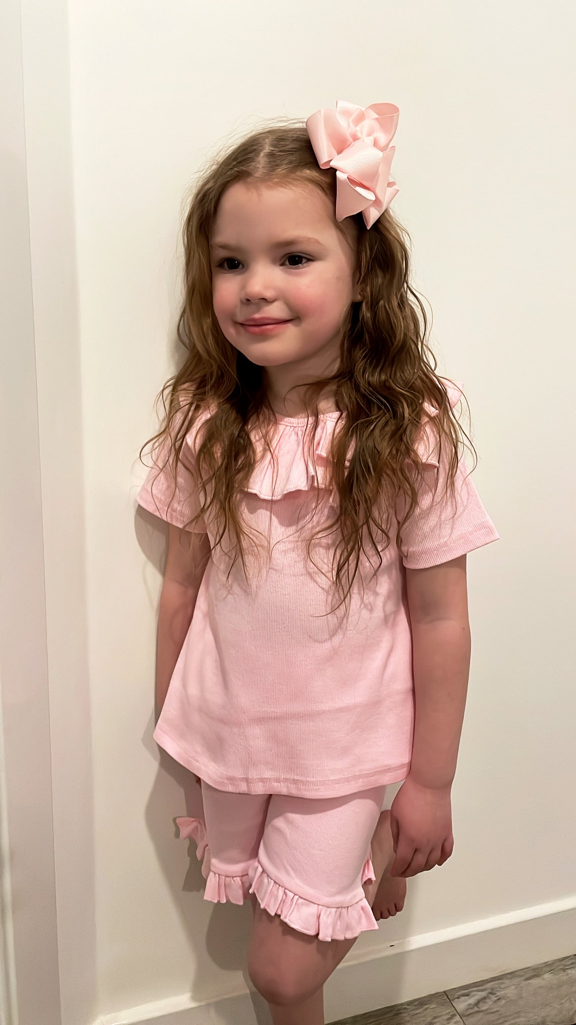 Harris kids shirt set billie pink