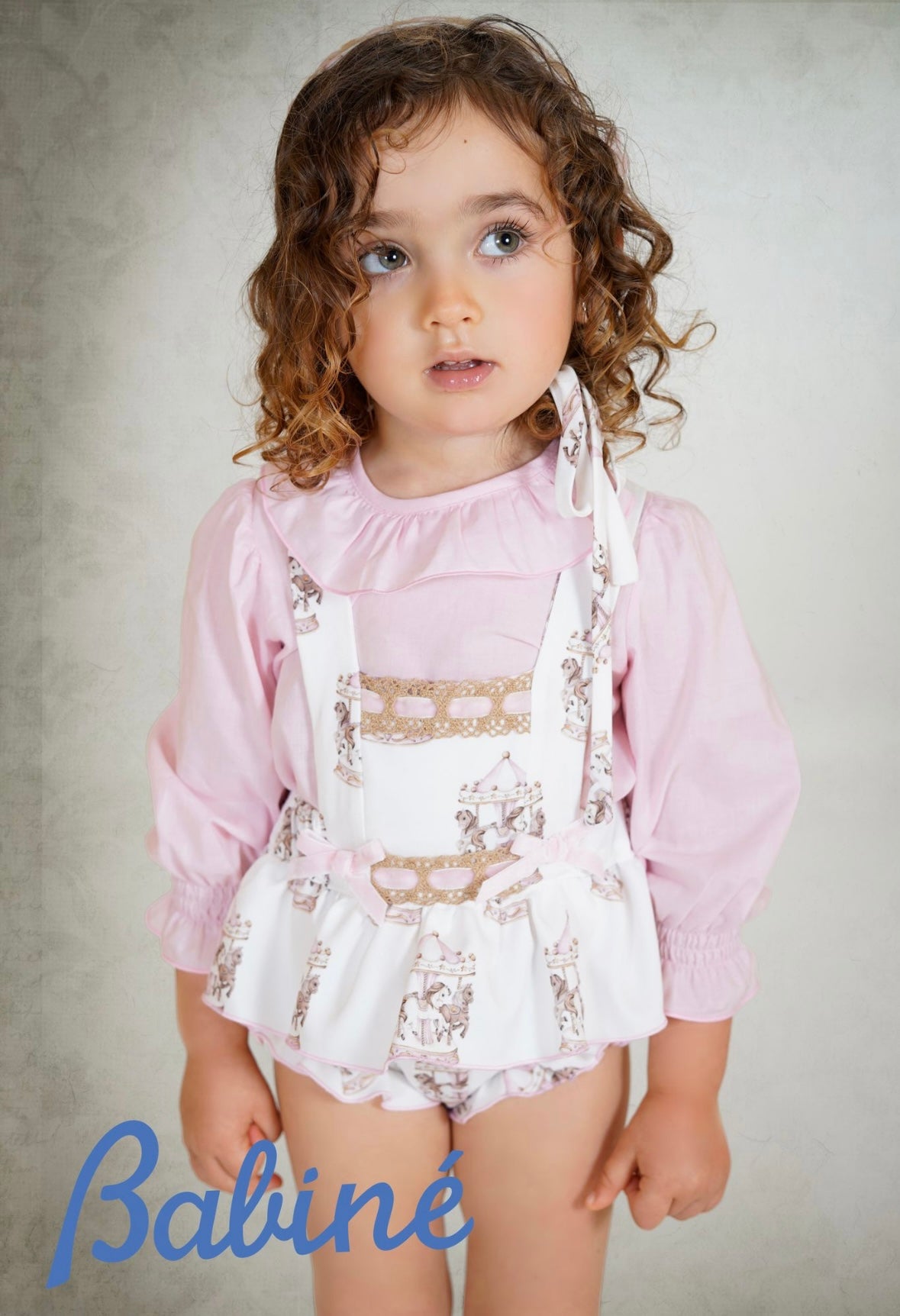 Babine Girls A/W carousel outfit in pink (hair bow sold separately)
