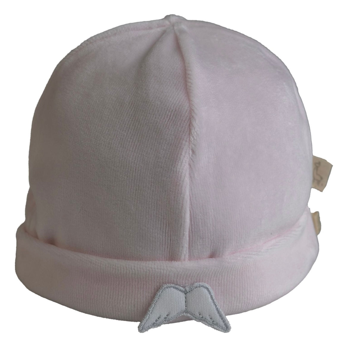 Baby Gi angel wings velour beanie  in pink